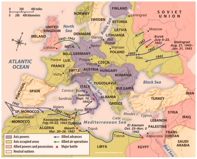 World War 2 Map | Historical Battles & Allies