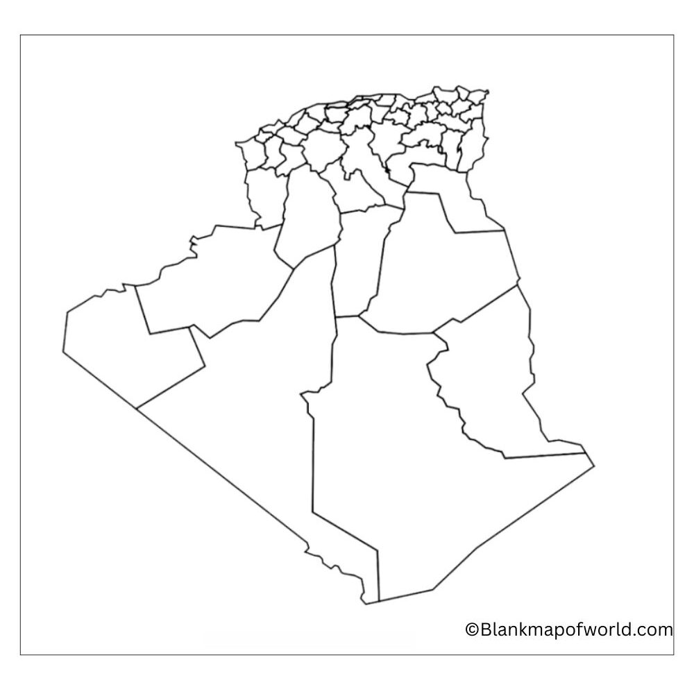 Blank Map of Algeria