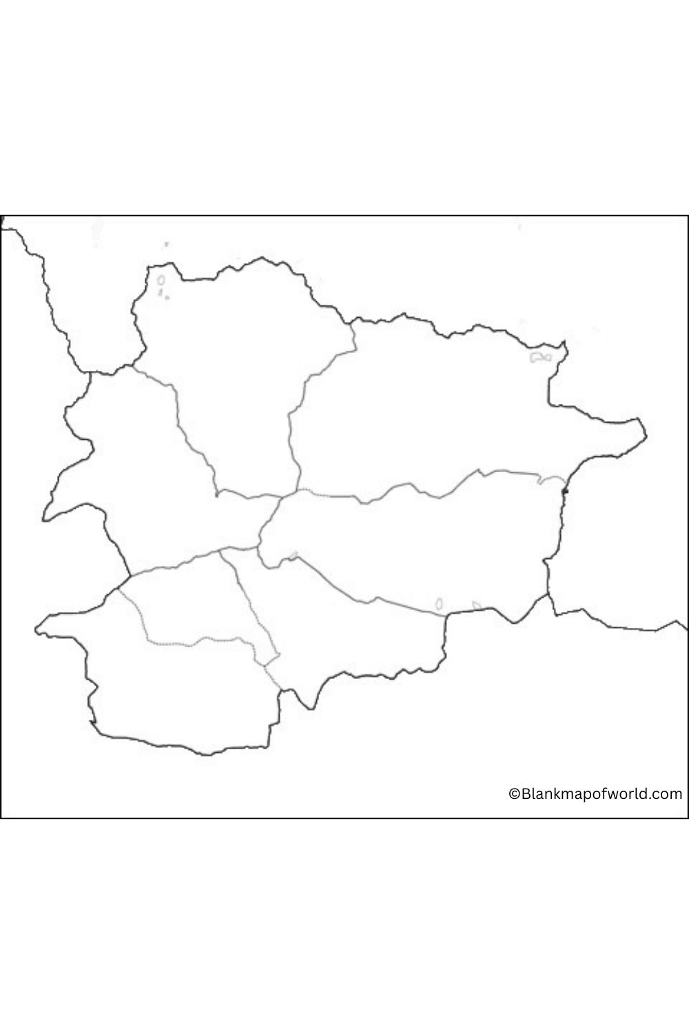Blank Map of Andorra