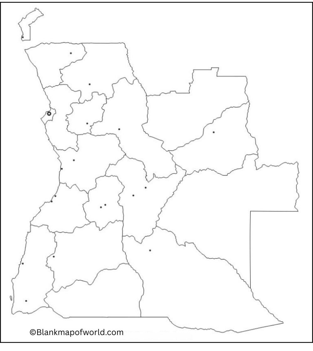Blank Map of Angola
