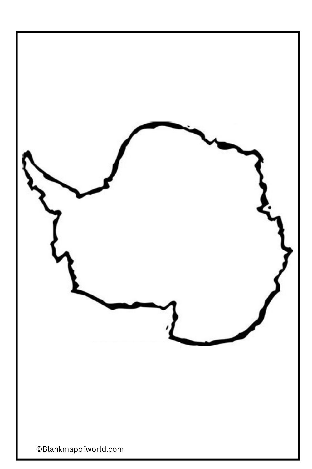 Blank Map of Antarctica