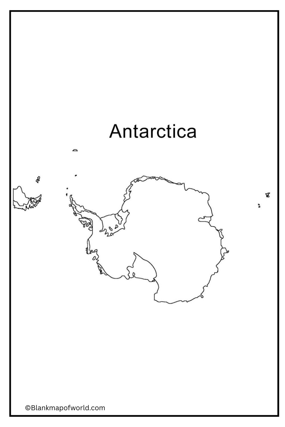 Blank Map of Antarctica