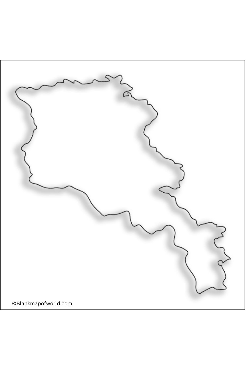 Blank Map of Armenia