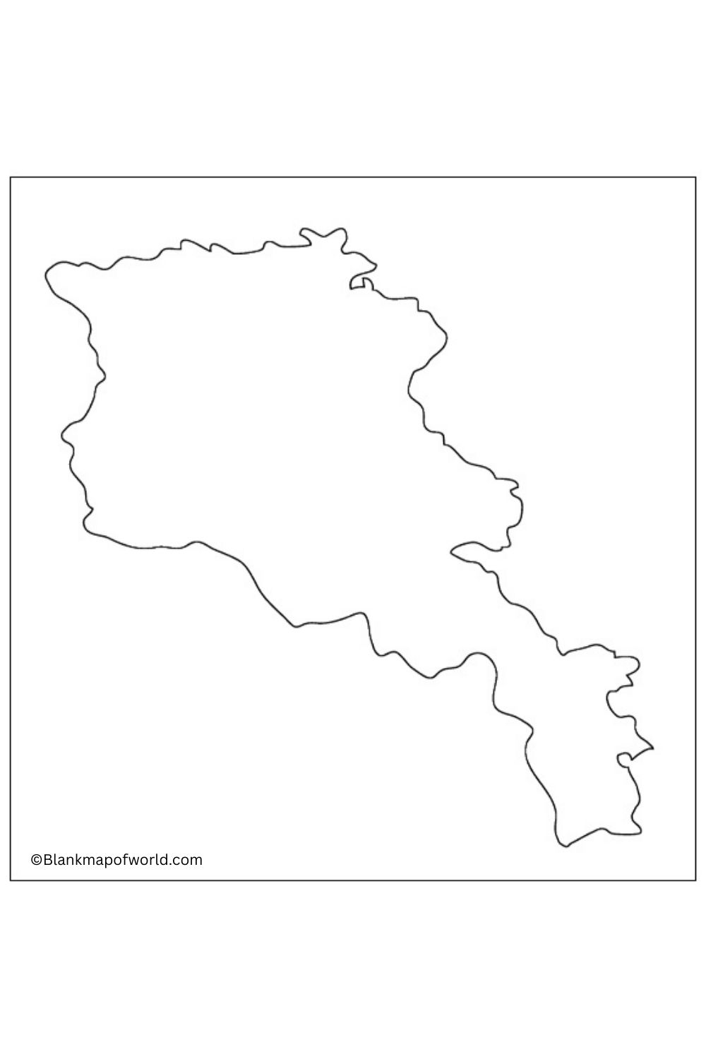 Blank Map of Armenia
