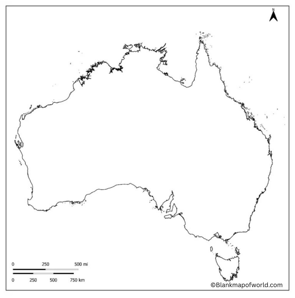 Blank Map of Australia