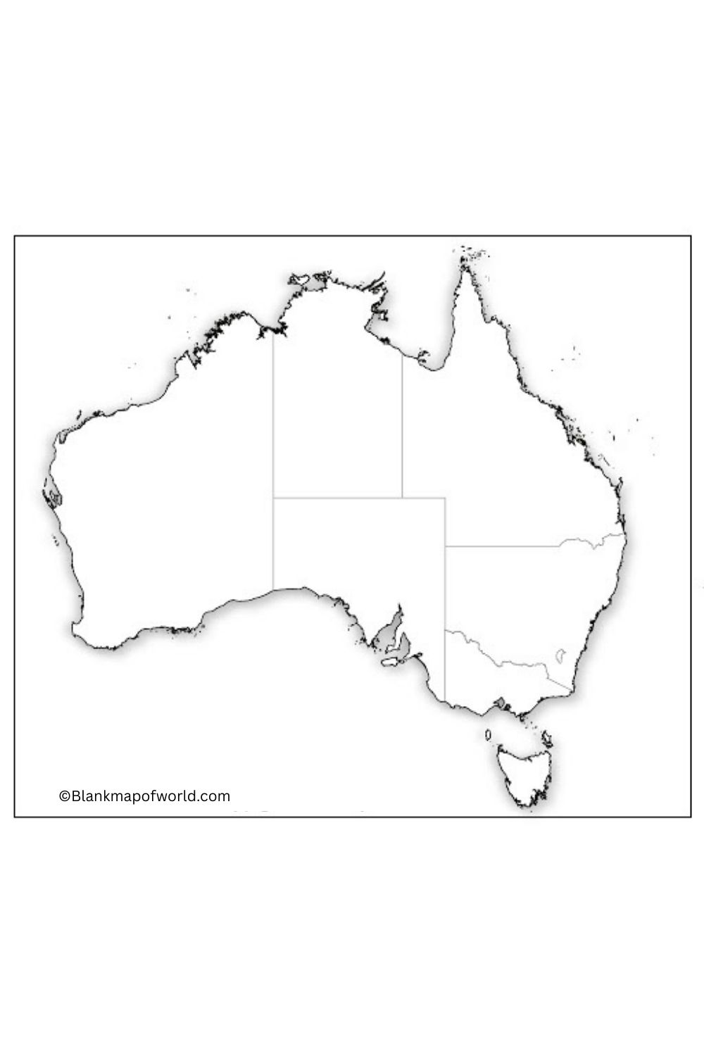 Blank Map of Australia
