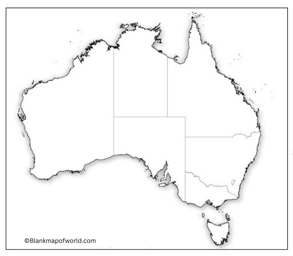 Blank Map of Australia