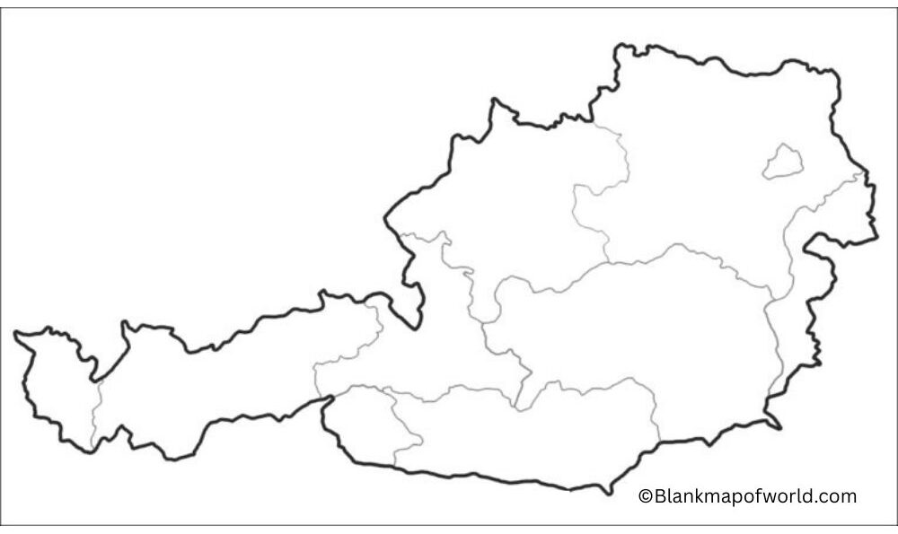 Blank Map of Austria