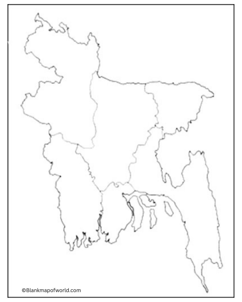 Blank Map of Bangladesh