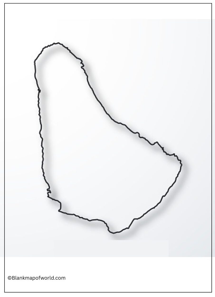 Blank Map of Barbados