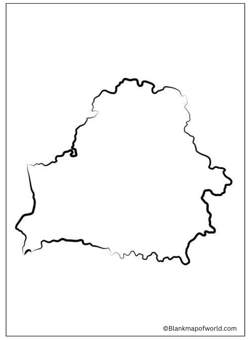 Blank Map of Belarus