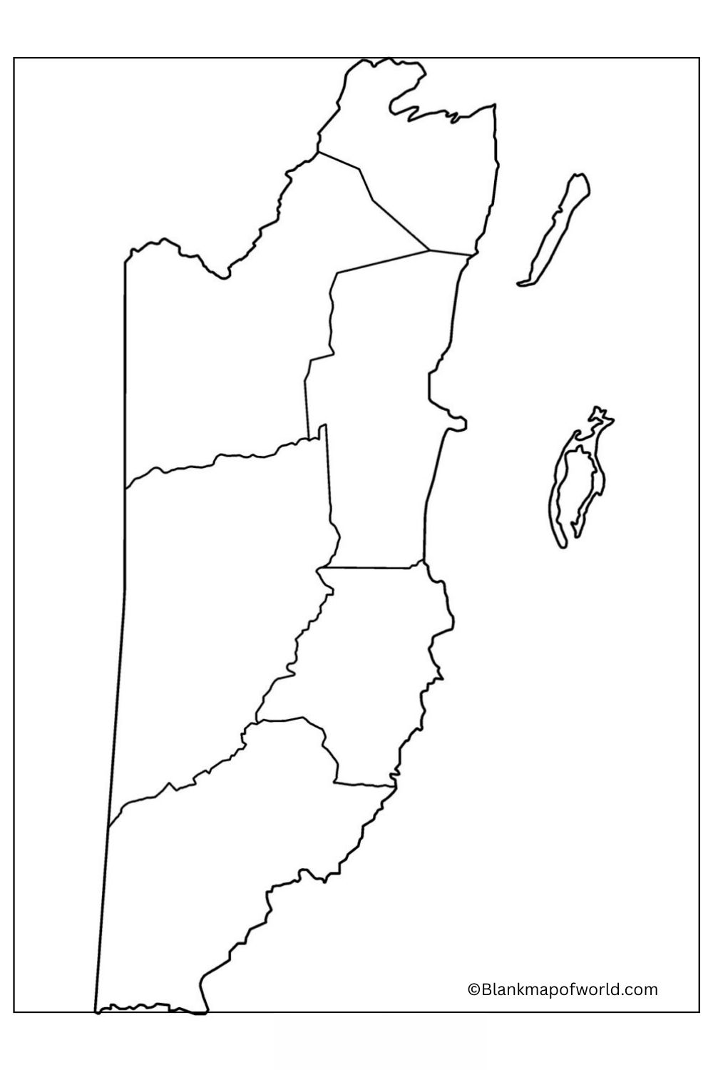 Blank Map of Belize