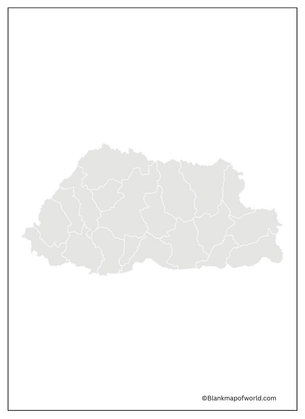 Blank Map of Botswana
