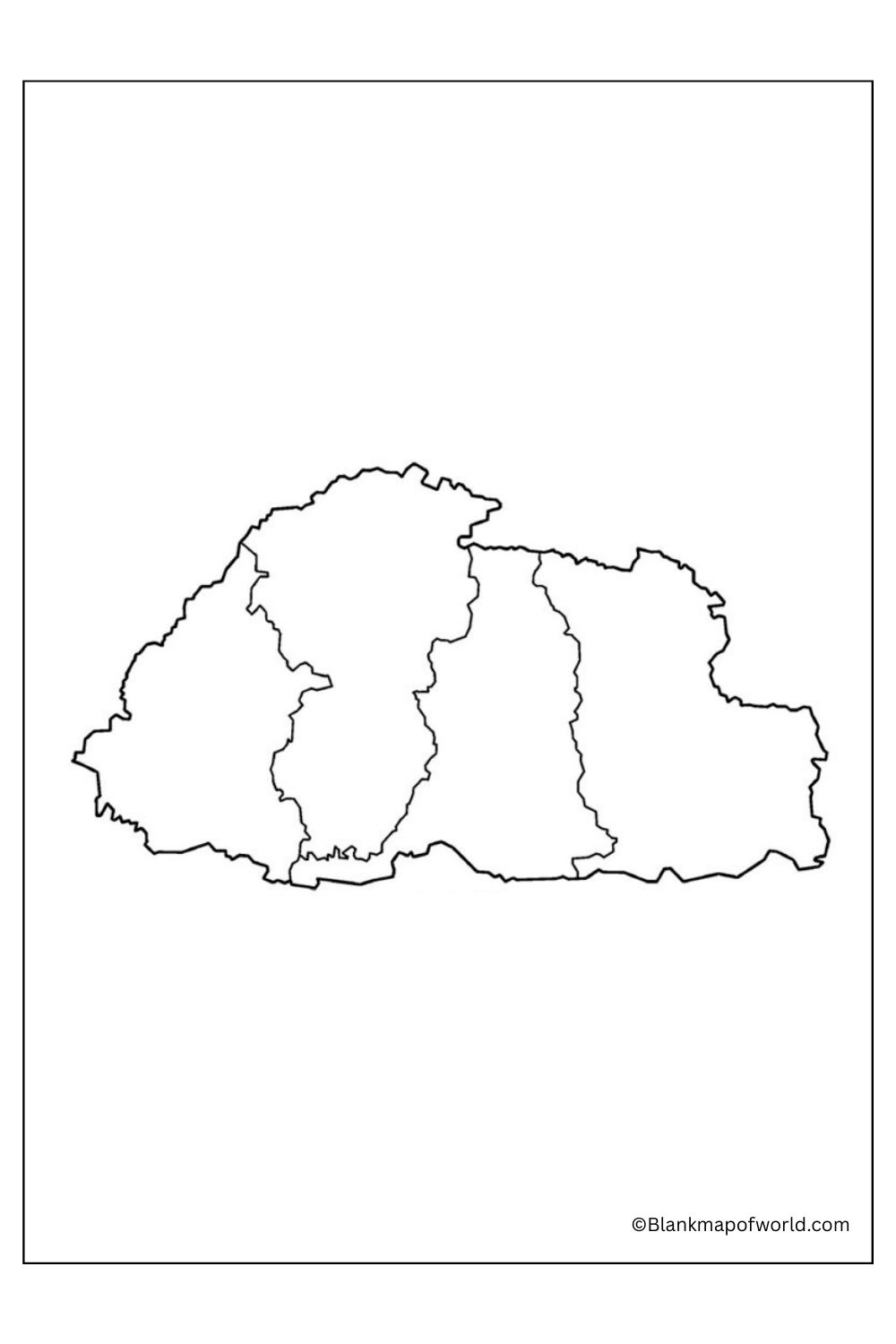Blank Map of Botswana