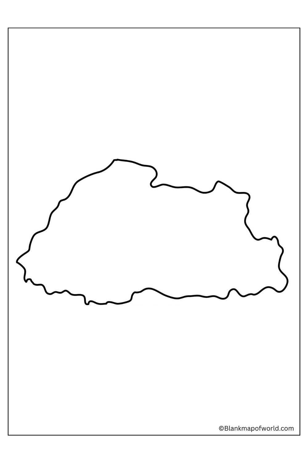 Blank Map of Botswana