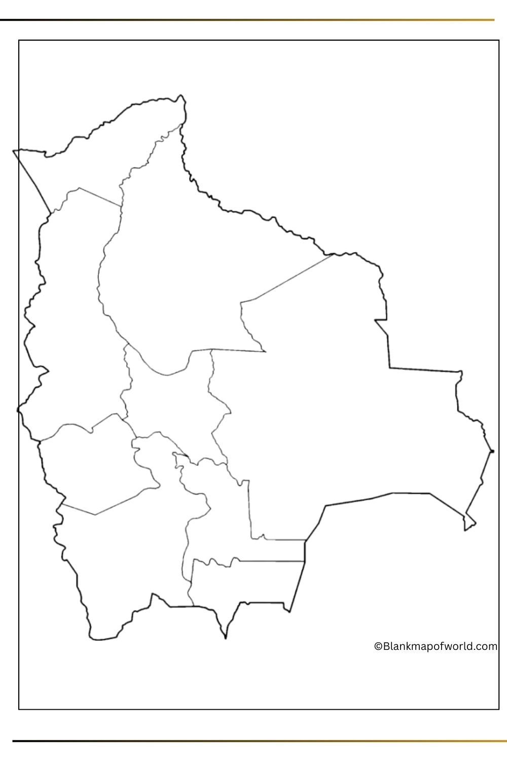 Blank Map of Bolivia