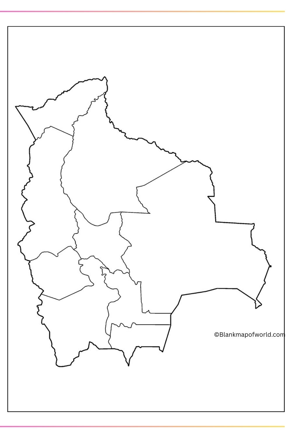 Blank Map of Bolivia