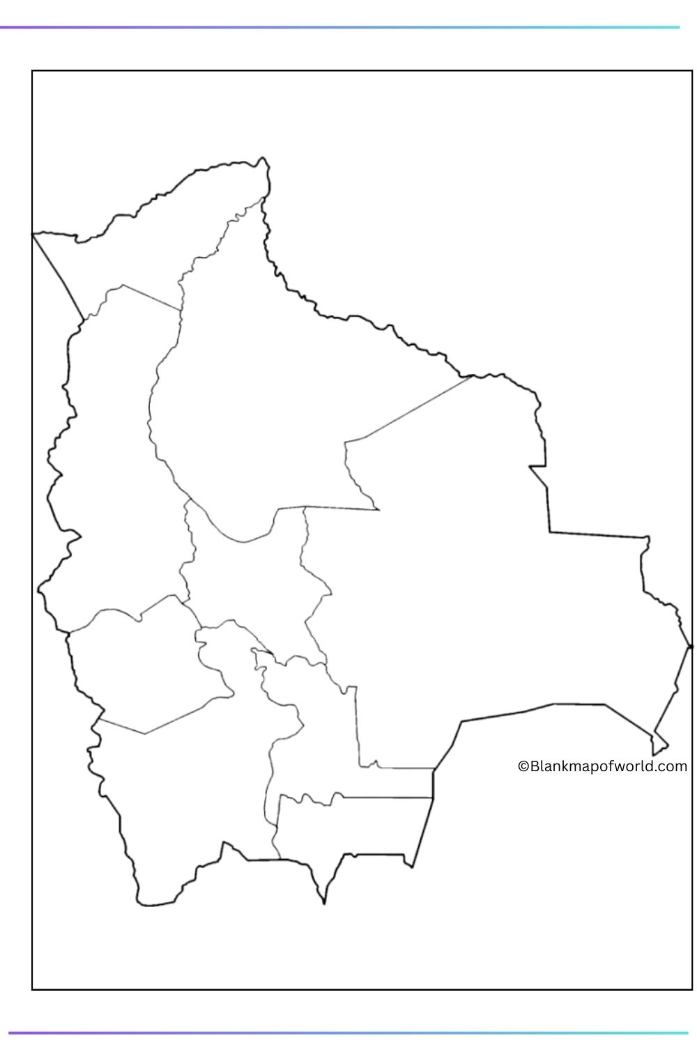 Blank Map of Bolivia