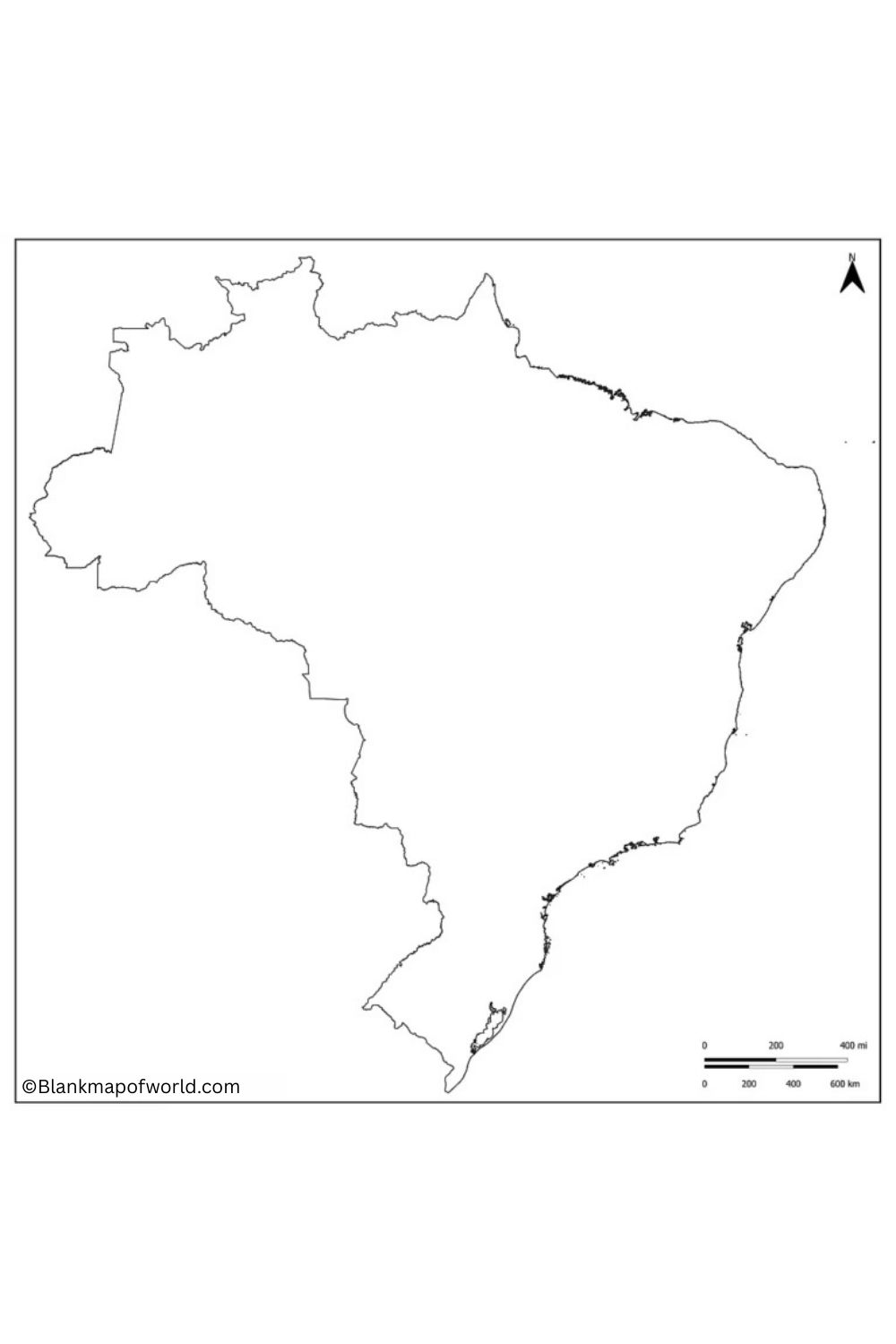 Blank Map of Brazil