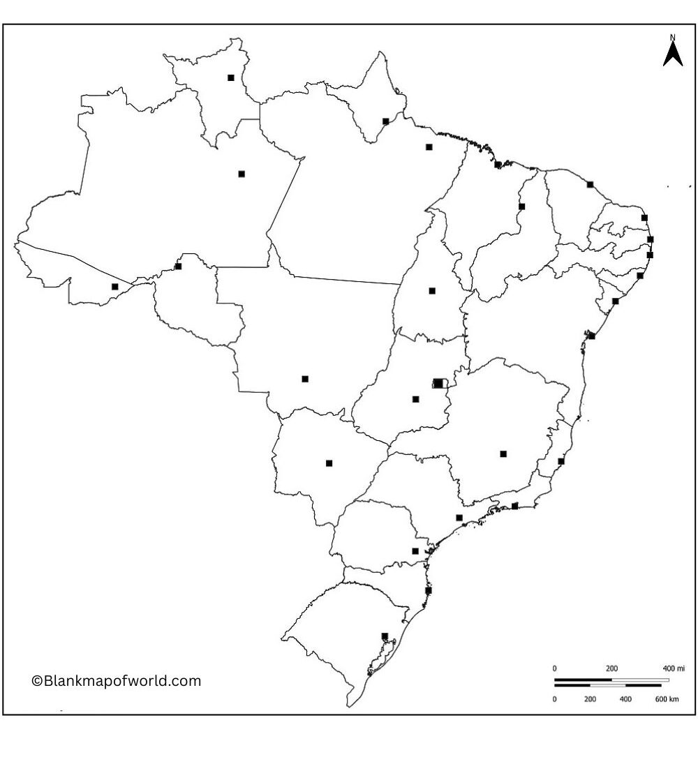 Blank Map of Brazil