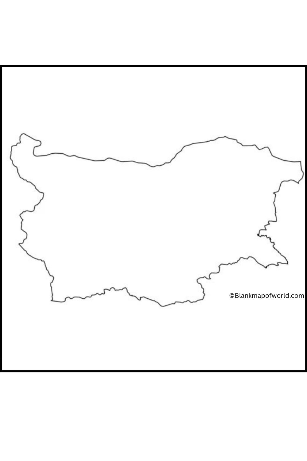 Blank Map of Bulgaria