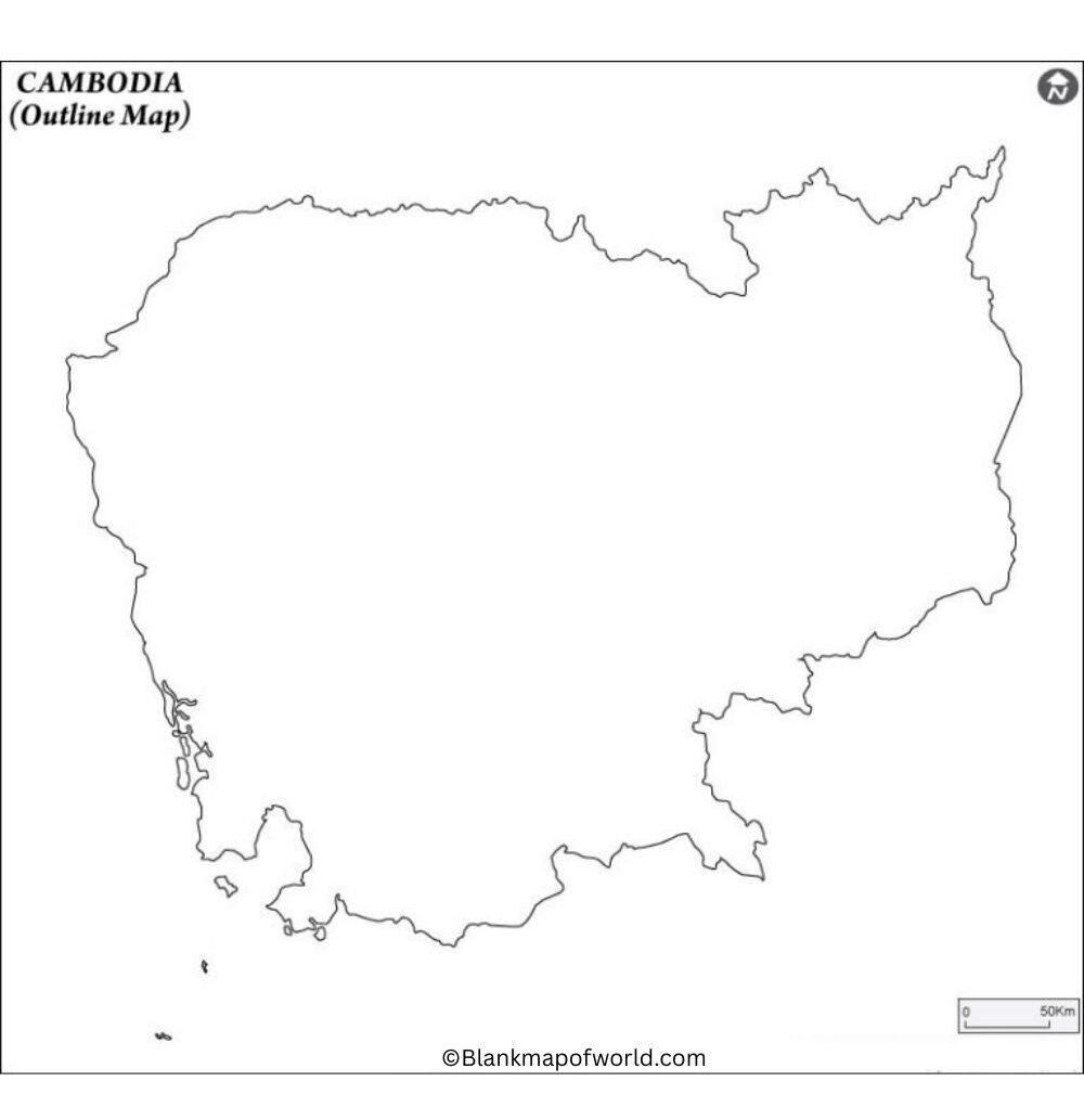 Blank Map of Cambodia
