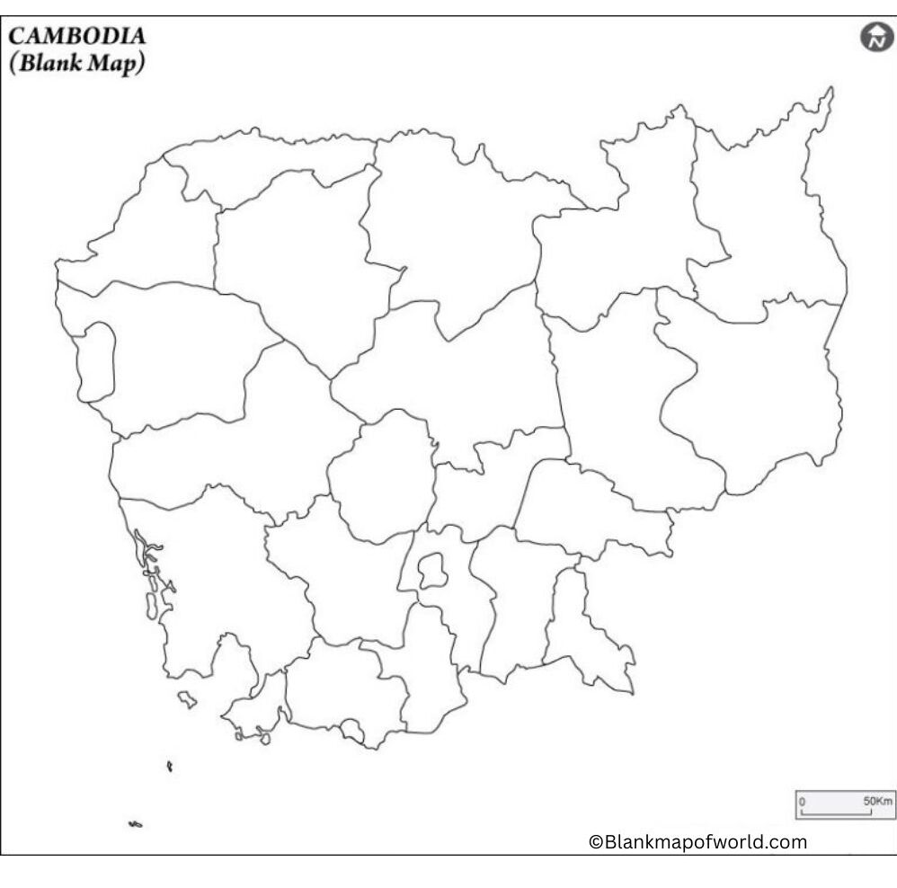 Blank Map of Cambodia