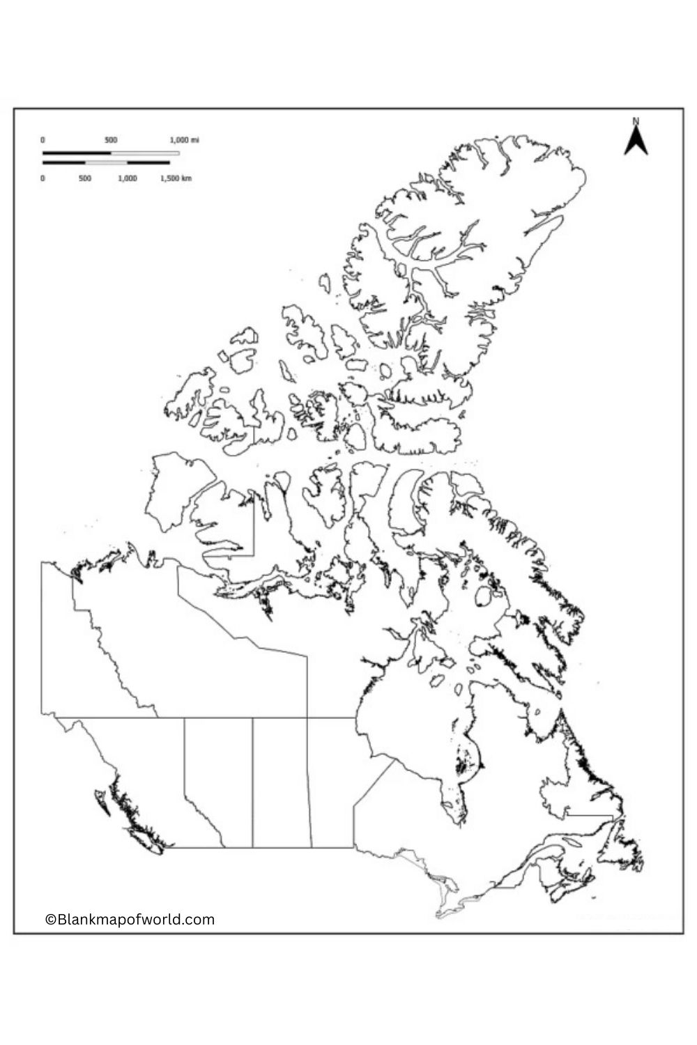 Blank Map of Canada