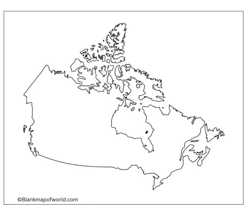 Blank Map Of Canada Printable Outline Map