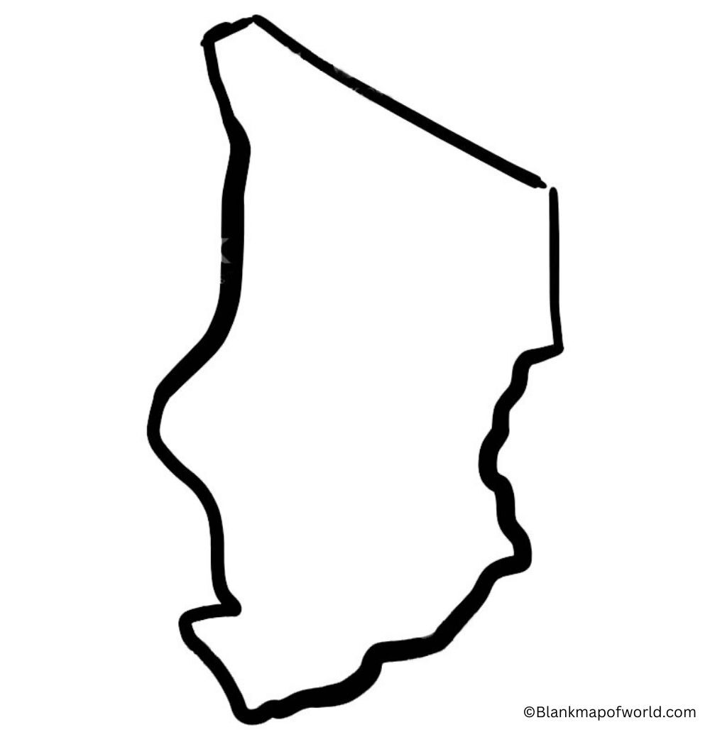 Blank Map of Chad