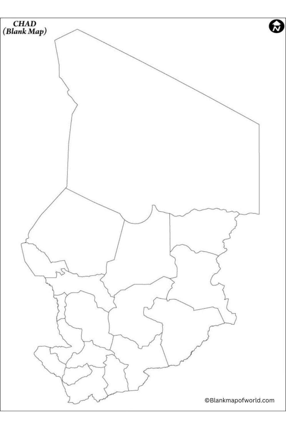 Blank Map of Chad