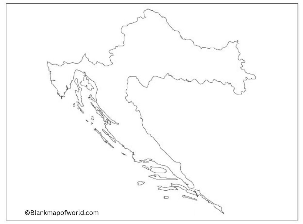 Blank Map of Croatia