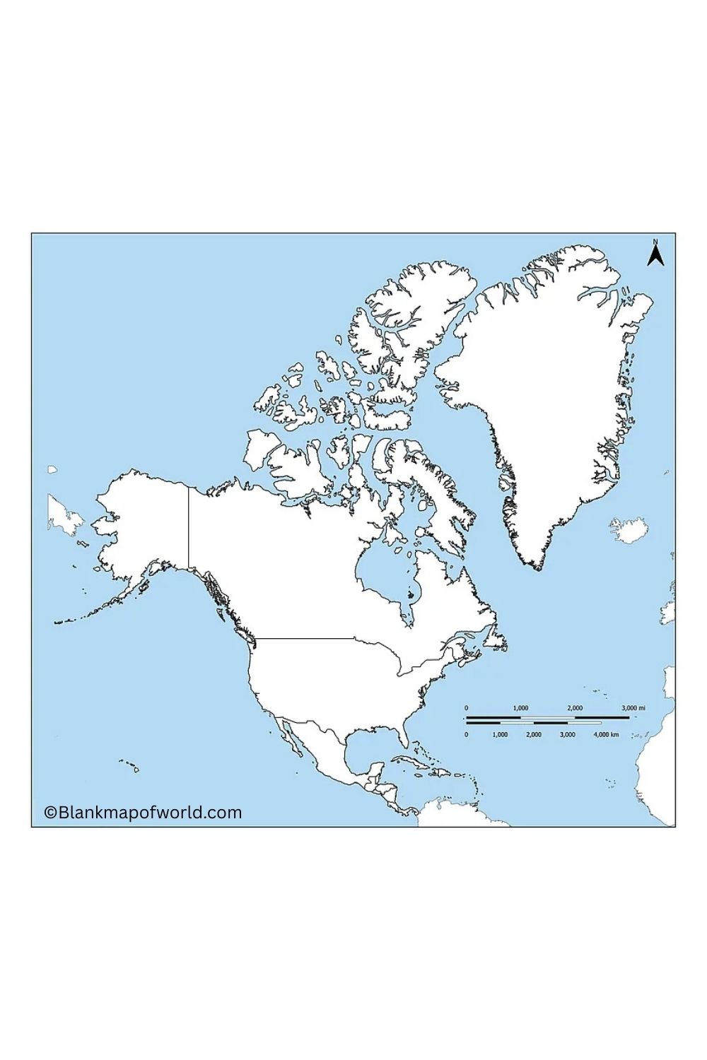 Blank Map of Antigua and Barbuda
