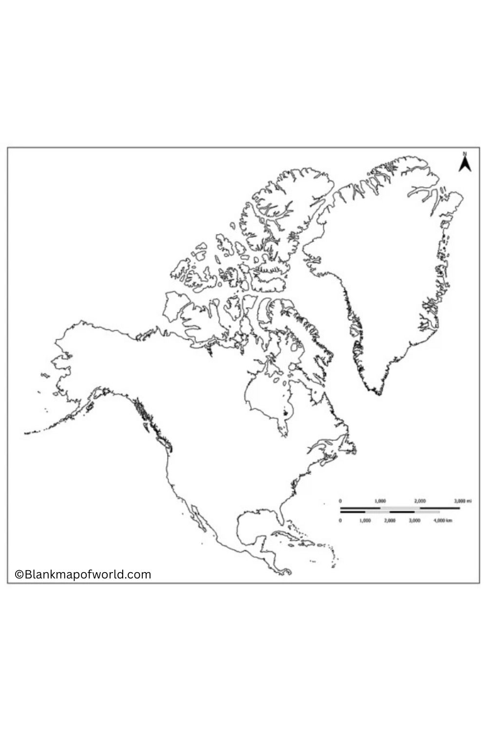 Blank Map of Antigua and Barbuda