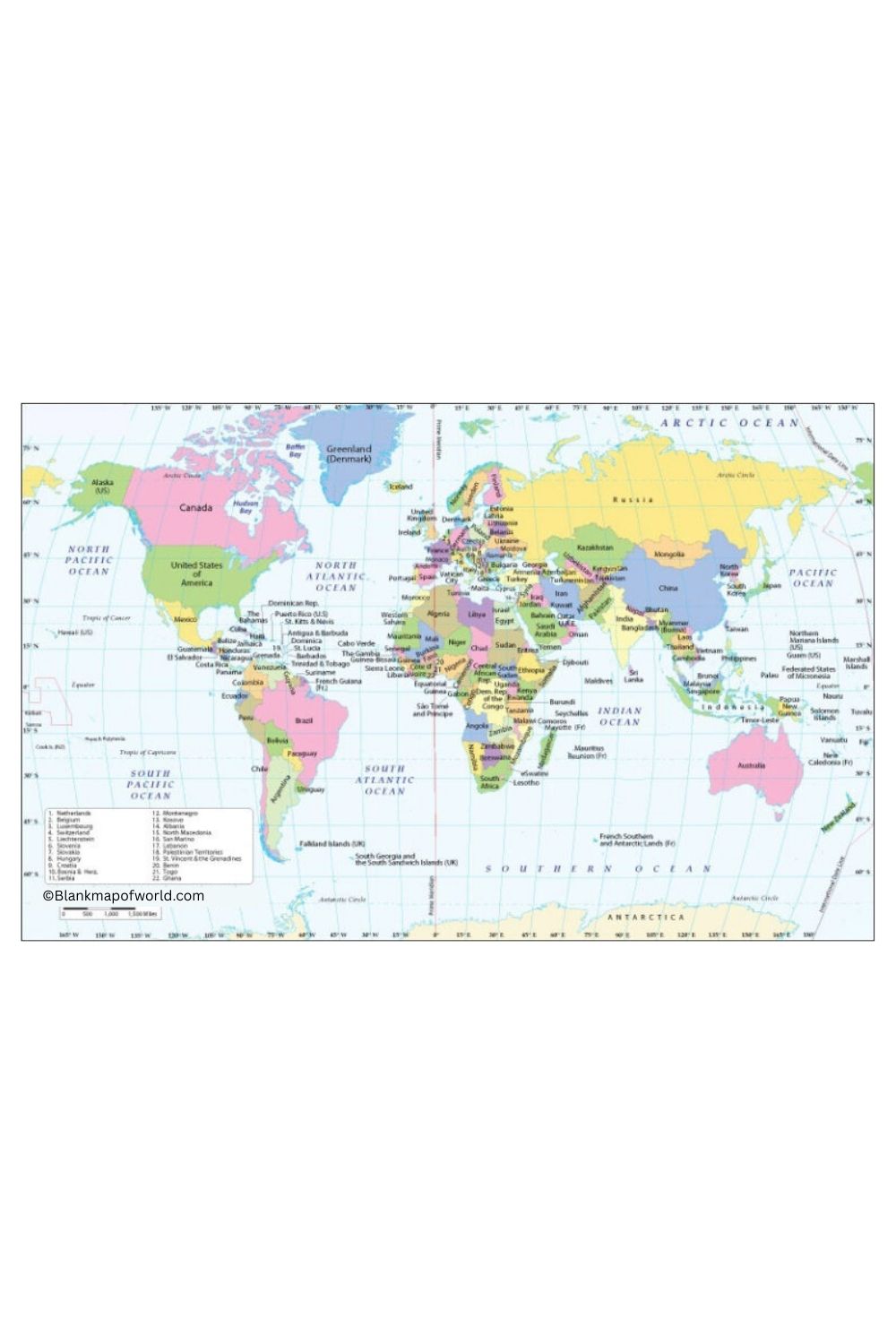Latitude and Longitude Map  Â
