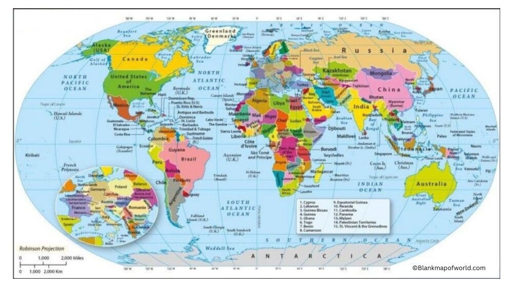 Latitude and Longitude Map  Â
