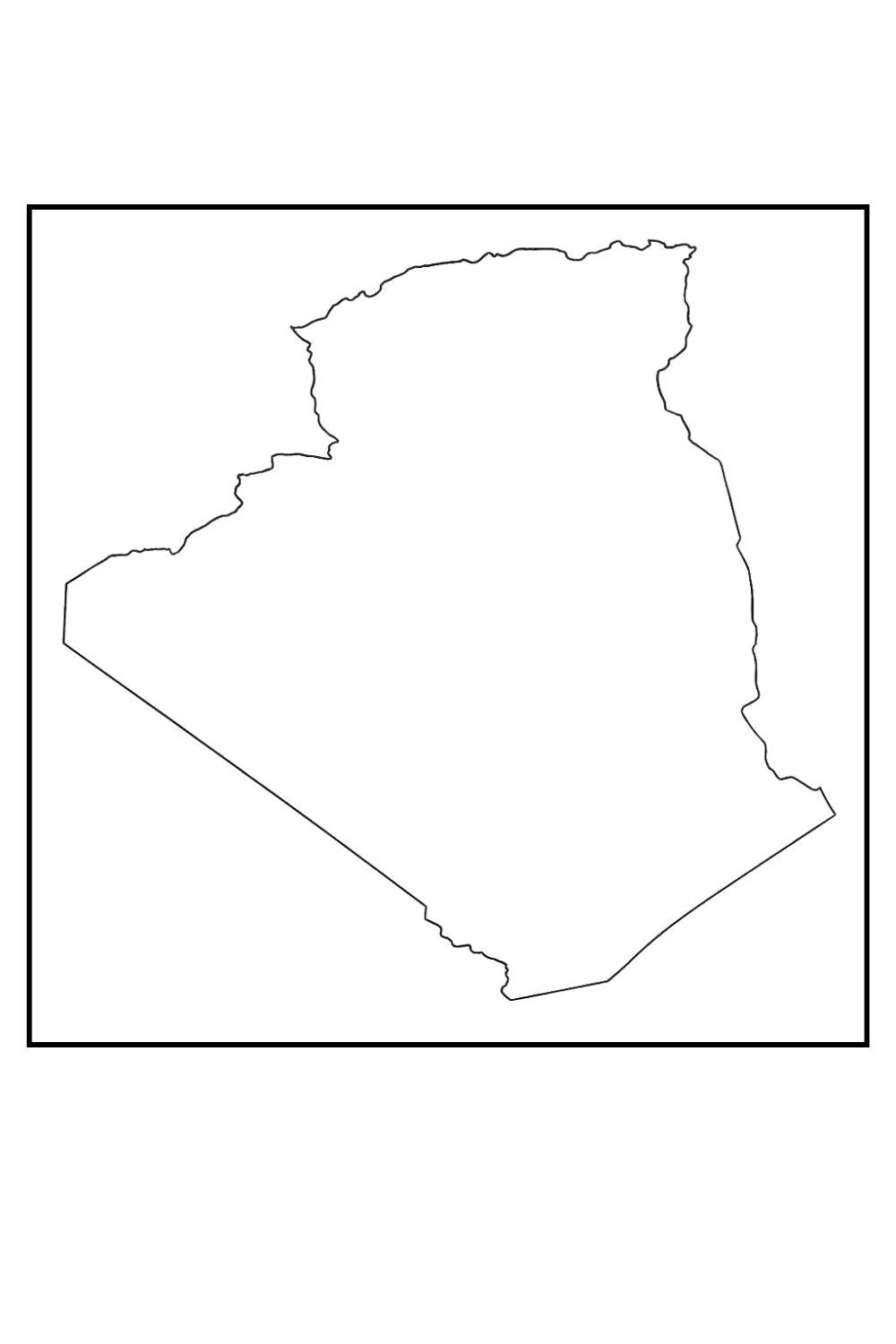 Blank Map of Algeria 