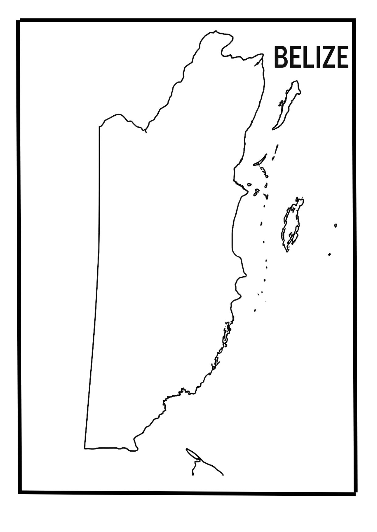 Blank Map of Belize