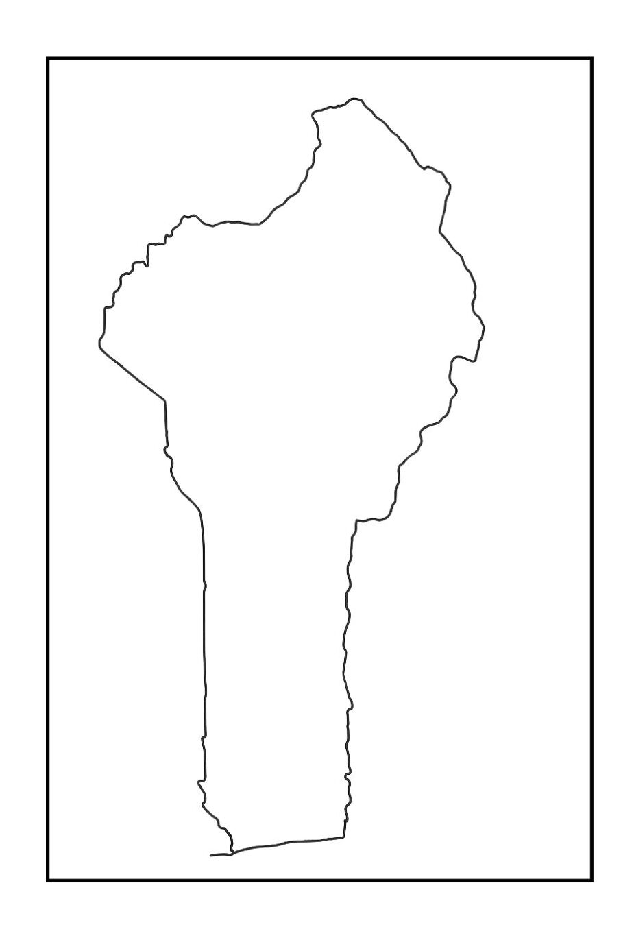 Blank Map of Benin