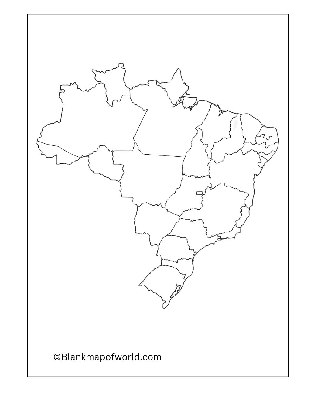 Blank Map of Brazil