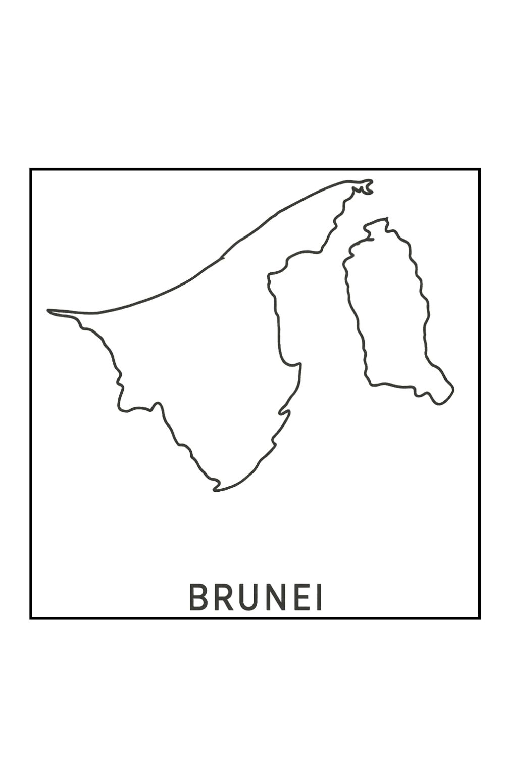 Blank Map of Brunei