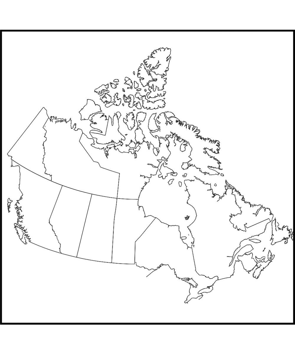 Blank Map of Canada