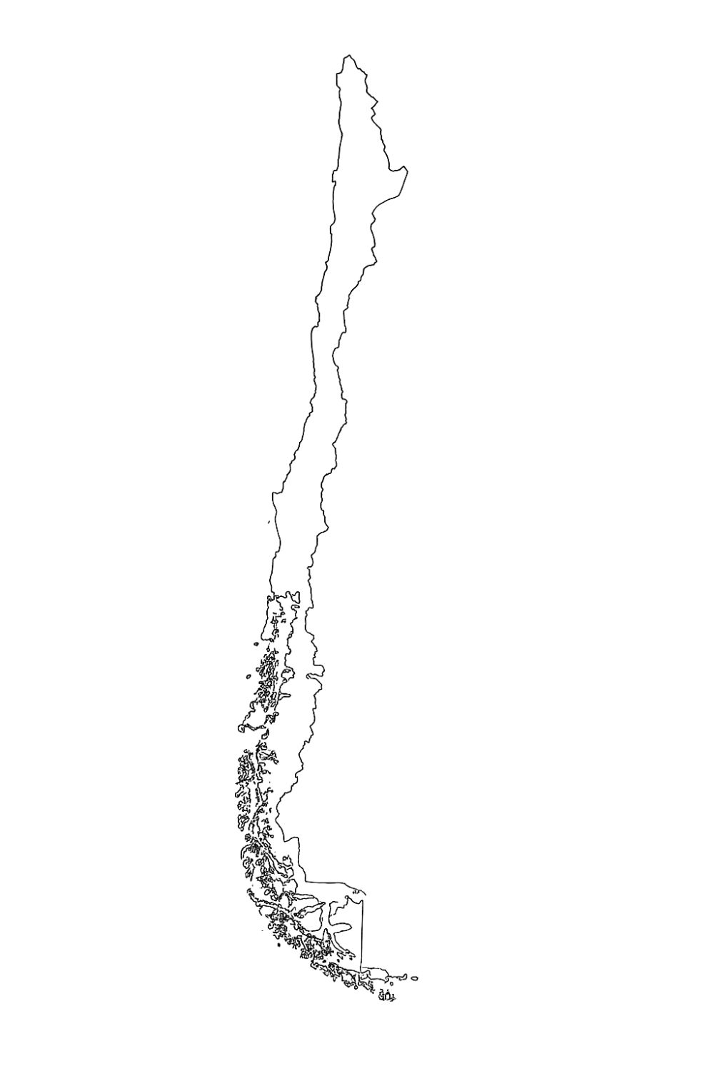 Blank Map of Chile