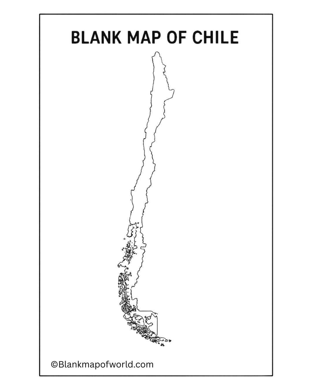 Blank Map of Chile
