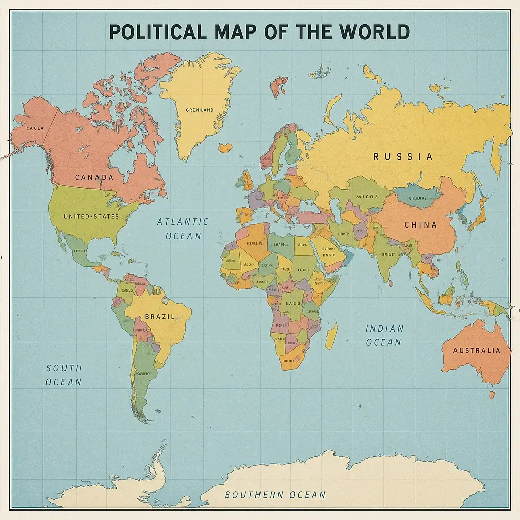 World Political Map Countries Borders View World Political Map Countries Borders View