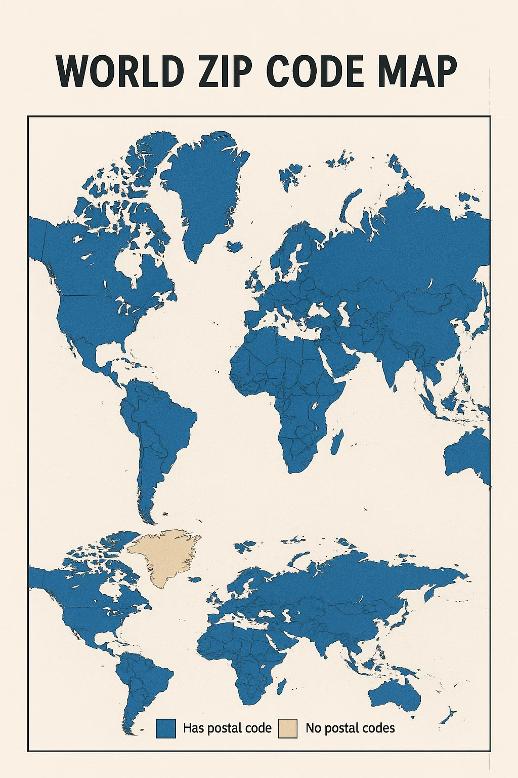 World Zip Code Map