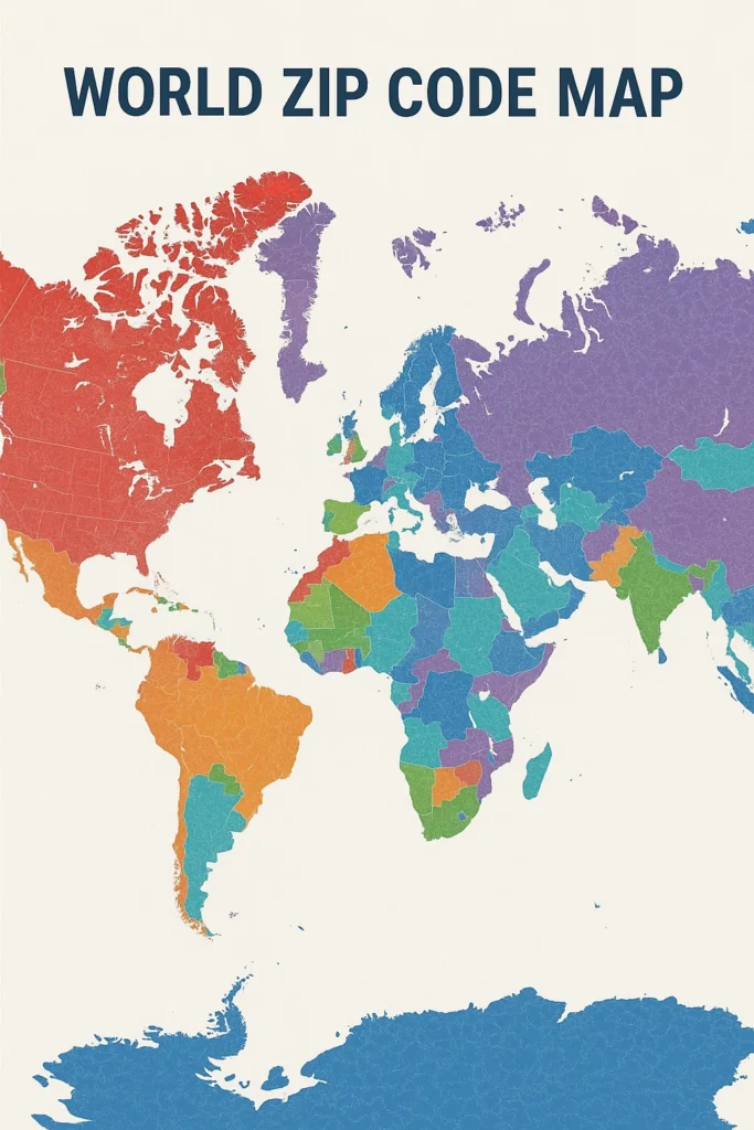World Zip Code Map