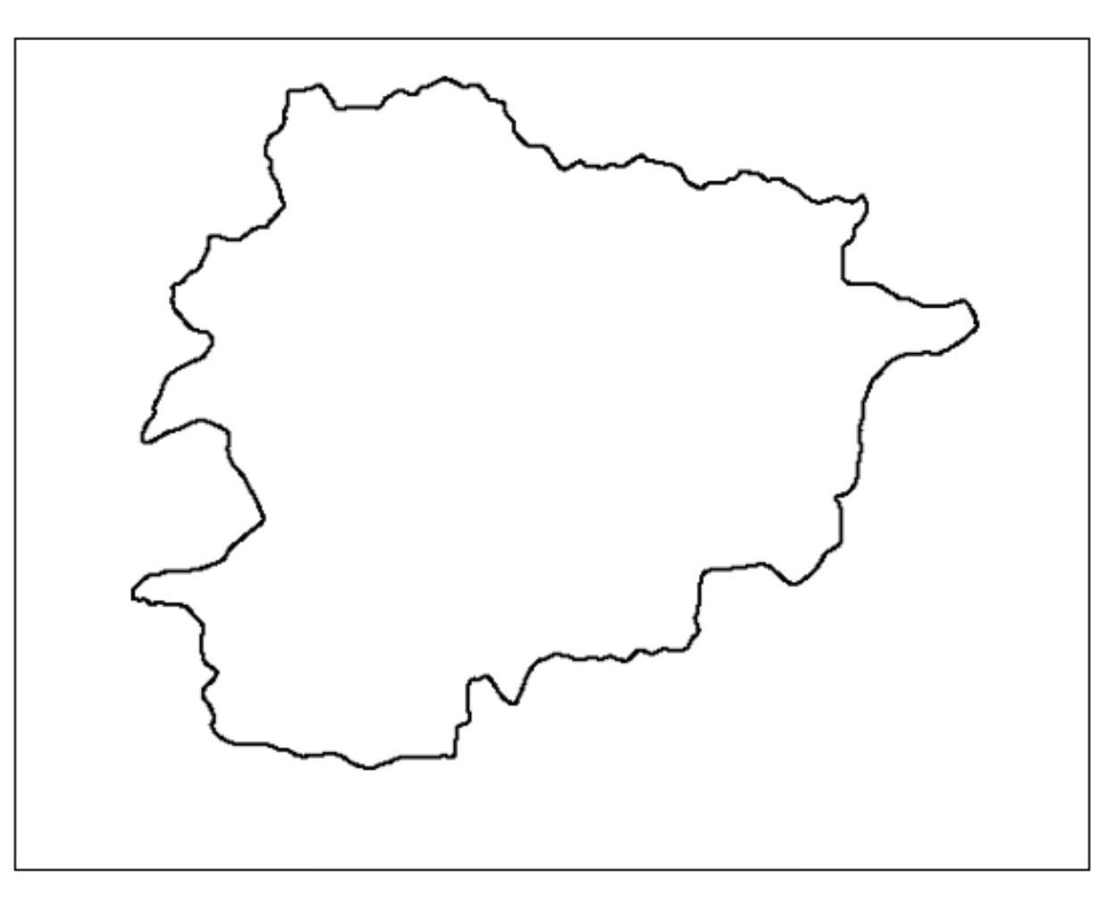 Blank map of Andorra