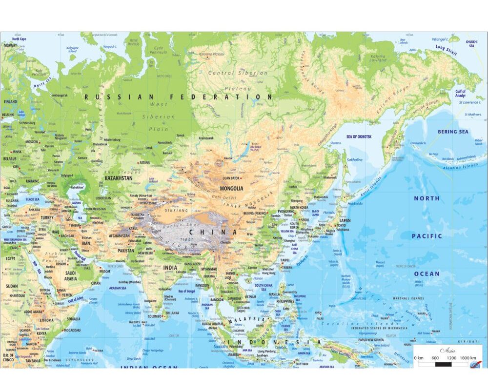Asia Physical Map