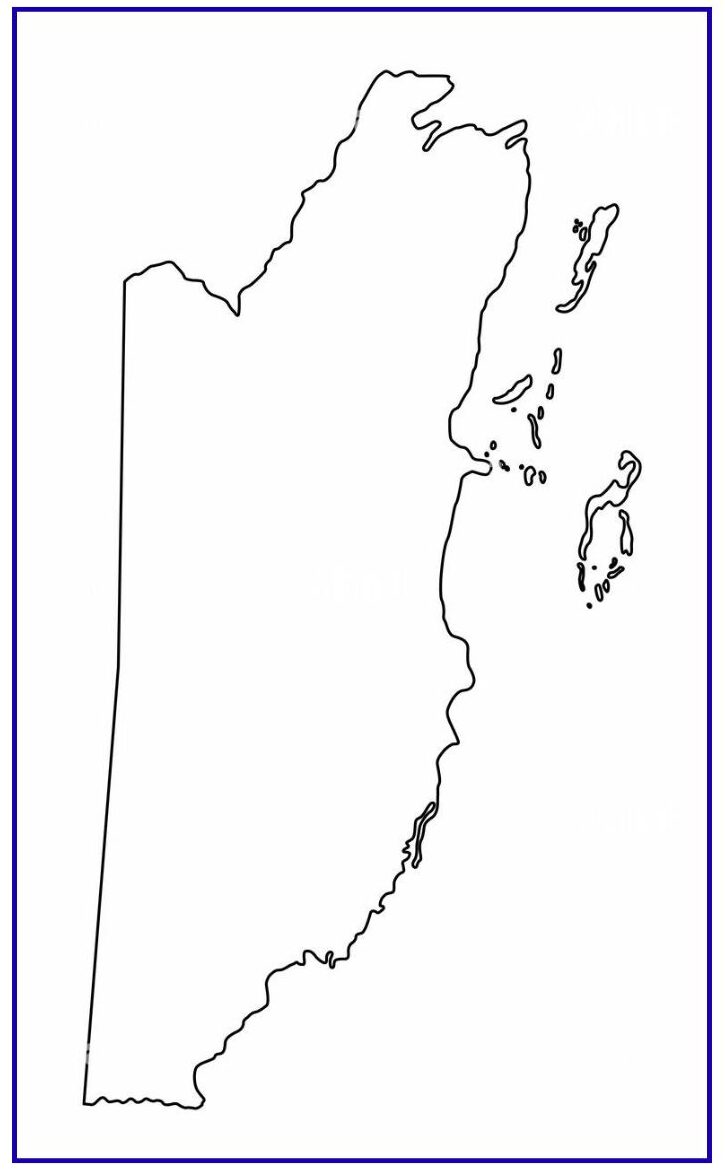 Blank Map of Belize